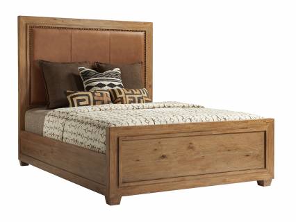 Antilles Upholstered Panel Bed — Queen