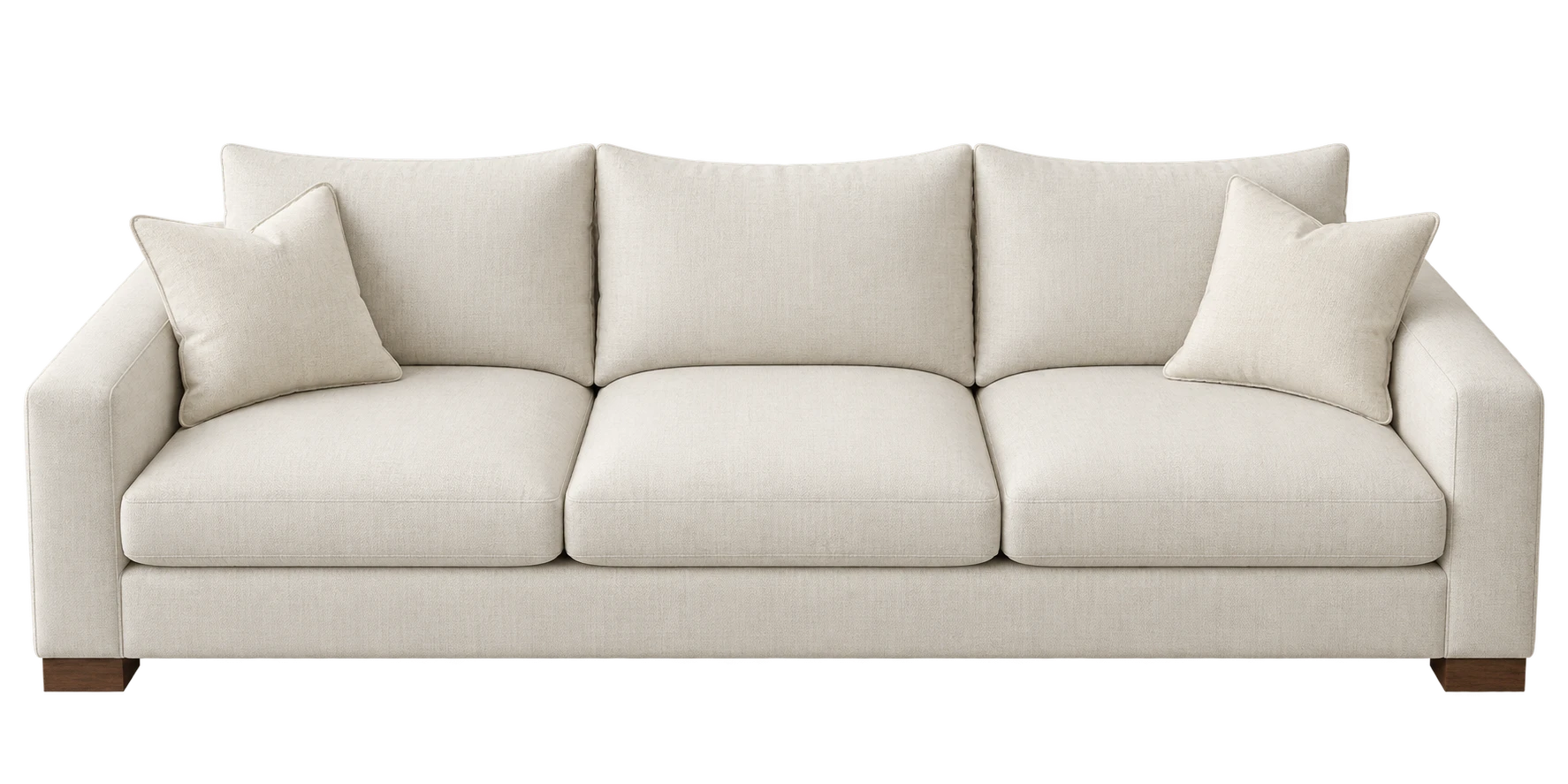 Sample sofa placed in the room